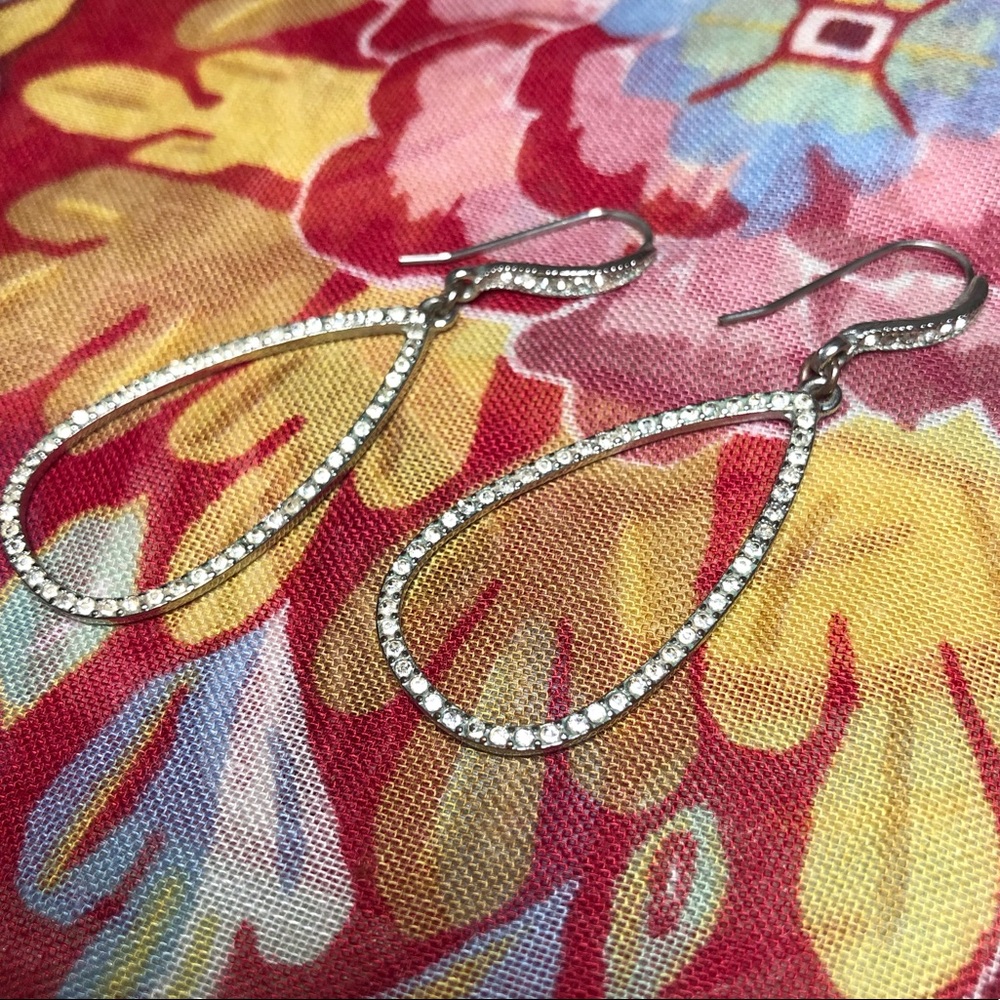 Silver-tone and crystal earrings